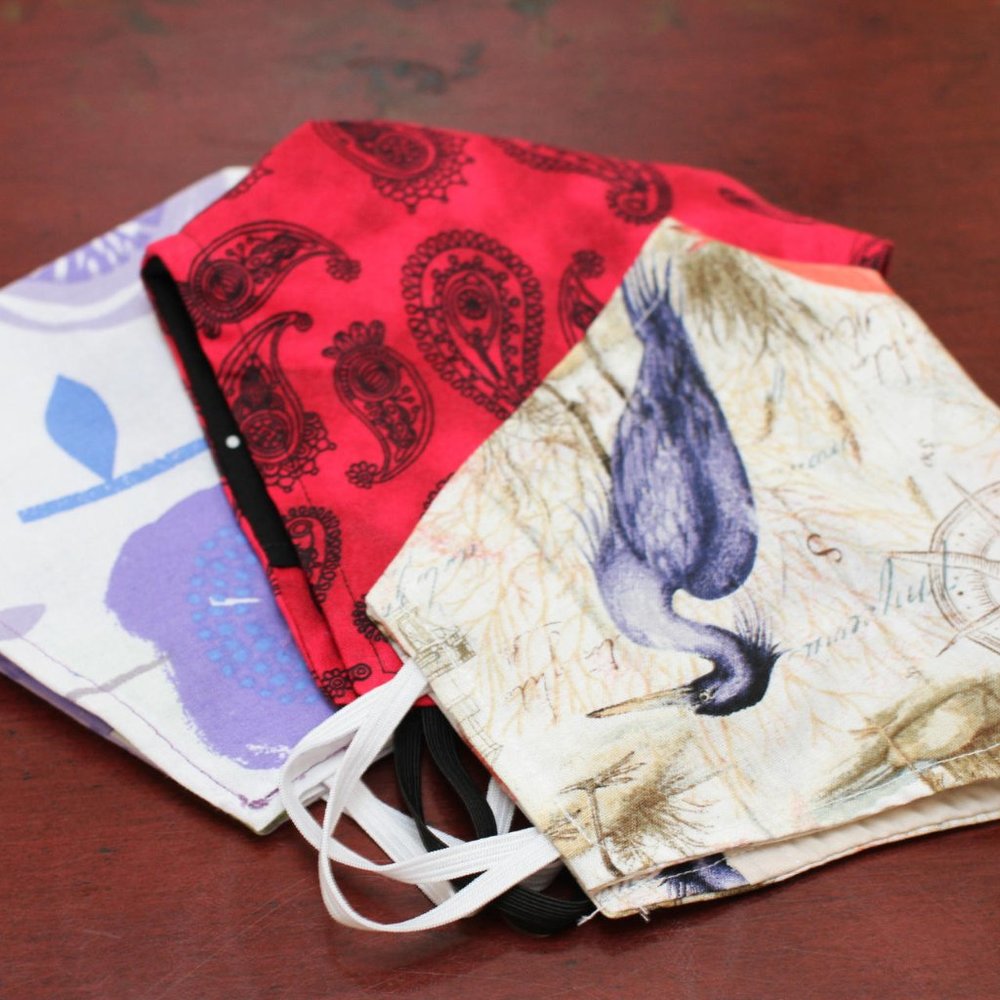 3 Pack 100% doubled cotton masks